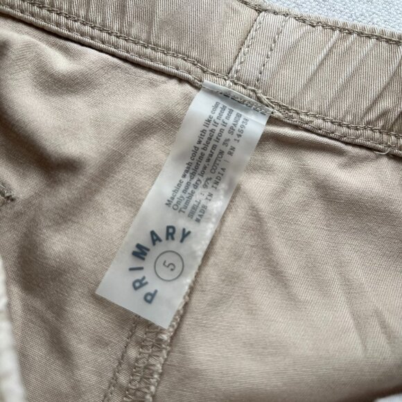 Primary Stretch Chino Drawstring Pant, Light Khaki, Size 5, VGUC, Pair #1 - Picture 5 of 9